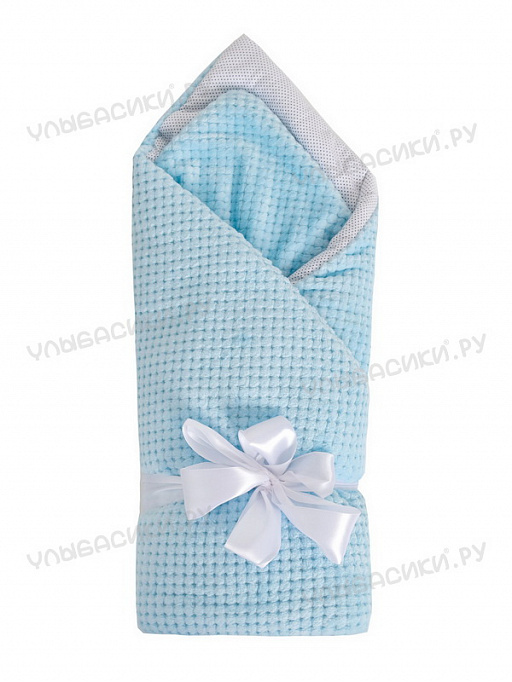 Купить одеяло на выписку велсофт + трикотаж с лентой (95 х 95)  оптом от производителя
