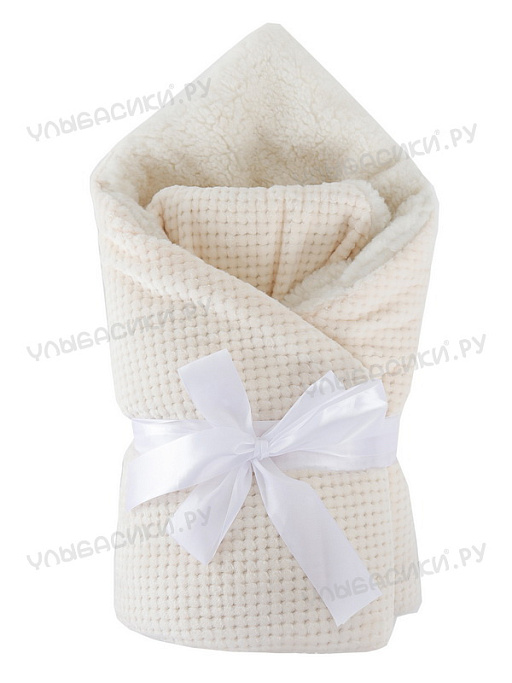 Купить одеяло на выписку велсофт + мех с лентой (95 х 95) зима  оптом от производителя