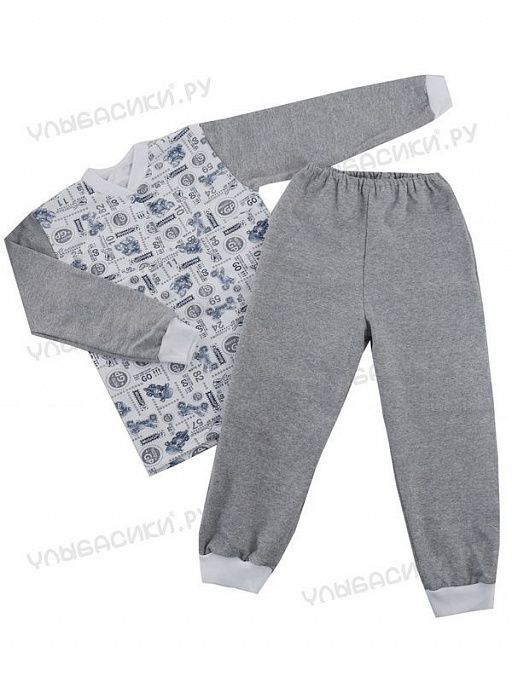 Купить пижама на кнопках для мальчика (футер) р.26,28,30,32,34  оптом от производителя
